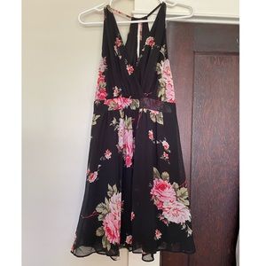 Black Floral Express Dress